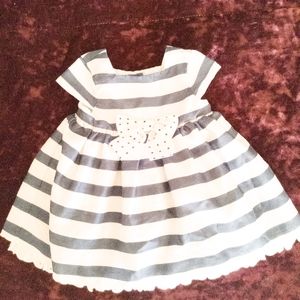Blue and white striped George 3-6 months girl dress